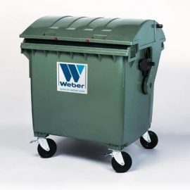 Евроконтейнер пластиковый, со сферической крышкой Weber 1100 л - eurocontainer.com.ua - 61