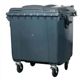 Евроконтейнер пластиковый с плоской крышкой, б/у 1100 л - eurocontainer.com.ua - 1